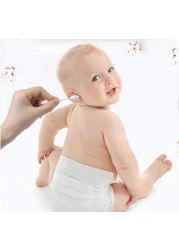 Baby Cotton Swabs Organic ChlorineFree Safety Swabs for Kids or Newborn Babies 100 Biodegradable Gentle Baby Qtips CrueltyFree Hypoallergenic Children Cotton Buds 4 packs of 55 ct Total 220