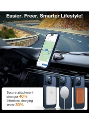 TORRAS Magnetic Shockproof For iPhone 15 Pro Case, [Military-Grade Drop Tested] [Compatible With MagSafe] Translucent Slim Protective Anti-Scratch Anti-Fingerprint Guardian Mag 2023, Blue Titanium