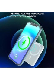 Radiotronics Mag-Safe Battery Pack, Magnetic Wireless Power Bank 10000mAh, Fast Portable Charging Light-ning Compatible with Mag-Safe (for iPhone 12,13,14,15)