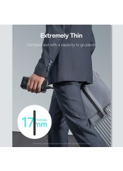 Portable Charger, 15W Power Bank Fast Charging, 10000mAh Slim Battery Pack Charger Portable with USB C In & Out for iPhone 15 14 13 12 11 Samsung S24 S23 S22 Google LG iPad and More- Black