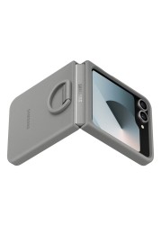 Samsung Silicone Case Cover with Ring for Galaxy Flip6 Grey