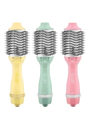 ENZO EN-6210 75mm Volumizing Blowout Brush &ndash; 1500W 3-in-1 Hair Dryer, Straightener, TurboDry Technology, Ionic Anti-Frizz Bristles, 3 Heat Settings &amp; 2 Speeds &ndash; Pink &ndash; Intl Version