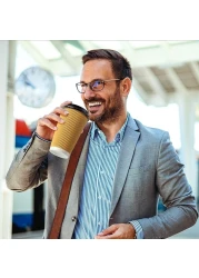 YESOCEA [50 Set] 12 oz. Kraft Disposable Coffee Cups With Lids - Triple Wall Ripple Brown Hot Paper Cups for Tea, Drinks To-Go