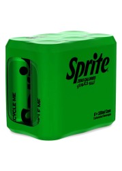 Sprite Zero Calories Carbonated Soft Drink Can 330ml Pack of 6