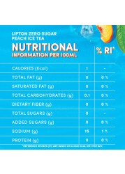 Lipton Zero Sugar Peach Iced Tea 320ml Pack of 6