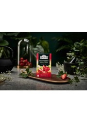Ahmad Tea Strawberry Sensation with Fruit Pieces Black Tea Bags 20 Tea Bags