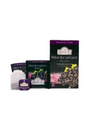 Ahmad Tea Blackcurrant Burst Flavoured Black Tea with Fruit Pieces Tea Bags 20 Tea Bags