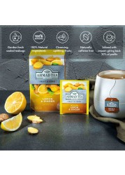 Ahmad Tea Fruit and Herb Infusion Lemon and Ginger Flavoured Tea Bags 20 Tea Bags