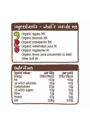 Ella&#39;s Kitchen The Red One Organic Squished Smoothie Fruits 6+ Months Baby Food, Gluten &amp; Dairy Free 90g Pack of 4