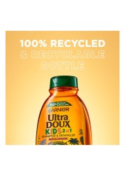 Garnier Ultra Doux Apricot Cotton Flower Kids 2-In-1 Shampoo And Detangler Yellow 400ml