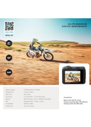 Porodo 4K Ultra HD Action Camera with WiFi Support and Touch Screen Dual Screen Display Full Body Waterproof Electronic Image Stabilization Wide View Angle 150° 4K@ 60fps Video Capture 24MP