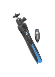 Benro MeFoto BK15 Mini Tripod and Selfie Stick with Remote Black and Blue