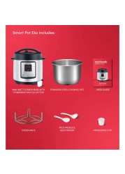 Nutricook - Smart Pot EKO Electric Cooker NC-SPEK6 Silver 6L