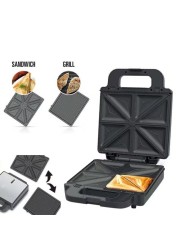 7-in-1 Sandwich Maker &amp; Multi Snack Machine &ndash; 2400W Non-Stick Press with Removable Plates for Waffles, Grill, Toaster, Pancakes, Donuts, Cookies &amp; Cupcakes Easy Clean