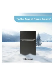 بومباني ثلاجة ذات الباب العلوي BR100SS سعة 100 لتر -أسود-