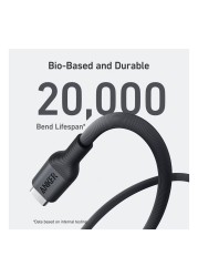 أنكر كابل شحن USB-C إلى لايتينج لمزامنة البيانات أسود 3 قدم