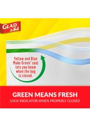 Glad Storage Zipper Bags, 20 Bags, 27.4cm x26.5cm