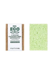 Martini Spa Mr. Eco Double Action Cellulose Sponge Natural Fiber 30g Pack of 2
