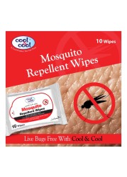 Cool & Cool Mosquito Repellent Wipes 10 Wipes Pack of 2