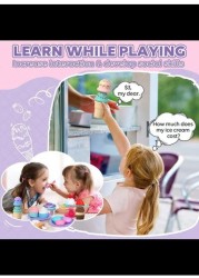 Ice Cream Toys for Kids, Food Toys &amp; Play Kitchen Accessories, Plastic Food, Ice Cream Toy, Play Food &amp; Kitchen Toys, Ice Cream Set, Gift for 3 Year Old Boy Or Girl