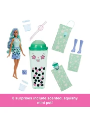 Barbie Pop Reveal Bubble Tea Series Doll &amp; Accessories with Fashion Doll &amp; Pet, 8 Surprises Include Color Change, Cup with Storage (Styles May Vary), HTJ21
