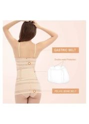 3 in 1 Postpartum Belt - Breathable Postpartum Recovery Postnatal Corset Belt after Pregnancy Maternity, Deep Skin