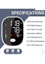 Radiotronics Upper Arm Blood Pressure Monitor, Automatic Display Digital BP Machine with Speaker for Home Use