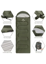 كيس نوم خفيف الوزن من القطن من Naturehike Y150 - كيس نوم مريح للتخييم في الهواء الطلق والمشي لمسافات طويلة والترفيه المنزلي محمول وجيد التهوية وخفيف الوزن