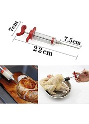 ABBASALI Stainless Steel Seasoning Injection Meat Injector Kit, Syringe Marinade