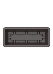 Cosmoplast Cedargrain Rectangular Planter With Tray Dark Brown 18inch