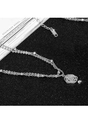 Aiwanto Anklet Silver Double Chain Ankle Chain Anklets Gift