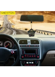 MEKITON - Handmade Resin Car Pendant, Arabic Travel-Dua Al Safar & Ayatul Kursi Car Rear Mirror Hangers - Car Decor Hanging Charm Decor Interior Accessories (Black-Leaf)