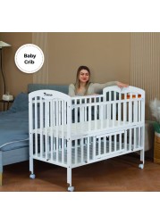 TEKNUM - 4in1 Wooden Bed Side w/ Storage and Height Adjustments - White