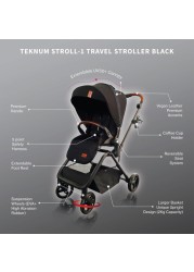 Teknum STROLL - 1 Reversible Travel Stroller - Black