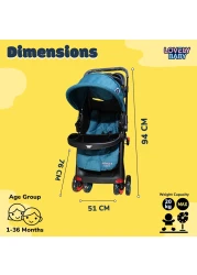 Lovely Baby Pram Baby Stroller For Kids With Car Seat Lb 6622 - Green