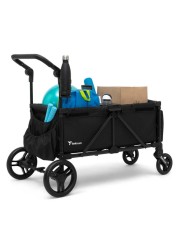 TEKNUM Fellow Wagon Stroller for 2 kids with Snack Tray - Black