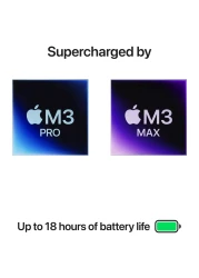 ابل ماك بوك برو 14 انش، 18 جيجابايت رام، 512 جيجابايت اس اس دي، اسود (شريحة ابل ام 3 برو، وحدة معالجة مركزية 11 نواة ووحدة معالجة رسومية 14 نواة، لوحة مفاتيح انجليزية/عربية، MRX33AB/A)