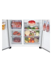 إل جي ثلاجة ببابين متجاورين GRFB587PQAM سعة 509 لتر -فضية-