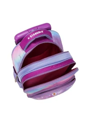 Baby Backpack 3Pcs For Baby Girls 1 lunch 1 Pencil Box And 1 Bag With Adjustable Strap For School 2 Wheels 14 Inch