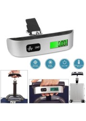 AL SAQER-Digital Hanging Luggage Scale Portable Handheld Baggage Scale for Travel Suitcase Scale for Traveling with LCD Display 50kg/110lb