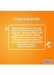 Danao Peach And Apricot Juice Drink With Milk 180ml Pack of 6