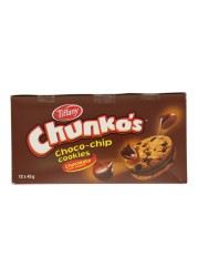 Tiffany Chunko&#39;s Choco Chip Cookies, 43g Pack of 10