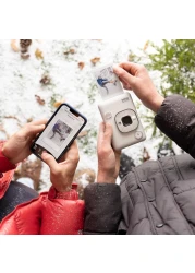 Fujifilm Instax Mini Liplay Hybrid Instant Camera- Stone White