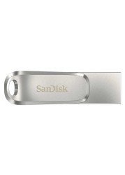 سانديسك فلاش ألترا لوكس مزدوجة بواجهة USB نوع -C بسعة 1 تيرابايت - فضي