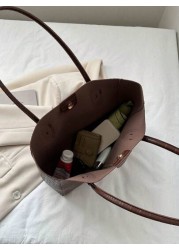 حقيبة يد على شكل تمساح، حقيبة كتف ذات سعة كبيرة من جلد البولي يوريثان، مناسبة لطلبة الجامعة والمعلمين والمكات