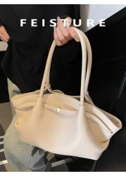 1 قطعة، حقيبة يد نسائية ذات سعة كبيرة من جلد البو المقنع بنقش العنب البري ، ديكور حزام ، مادة من البولي يوريثان