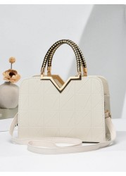 PLANEE Fashionable Simple Elegant Large Capacity Hand Held Shoulder Crossbody Ladies Square Bag Mother Day Gifts Mom Gifts Mommy s Essentials Mommy Bag For Going Out Business Casual Bag For Women Pefe