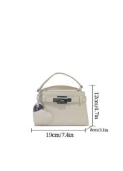 High End Crocodile Pattern Ladies Handbag High End Simple Letter Decoration Adjustable Shoulder Strap Messenger Bag Fashionable Strap Hardware Decoration Shoulder Commuter Bag Magnetic Buckle Opening