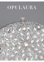 OpulAura Luxury Women s Sparkling Crystal Embellished Mini Box Clutch Bag Glamorous Rhinestone Evening Handbag Suitable For Formal Events Party Wedding With Detachable Chain Tready Party Bags Perfect