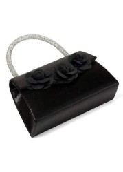 1pc Sparkling Evening Clutch Bag Meticulously Designed With Rhinestones On The Handle For Comfortable Grip Holds Essentials Like Phone Lipstick Powder Compact And Car Keys Suitable For Formal Occasion